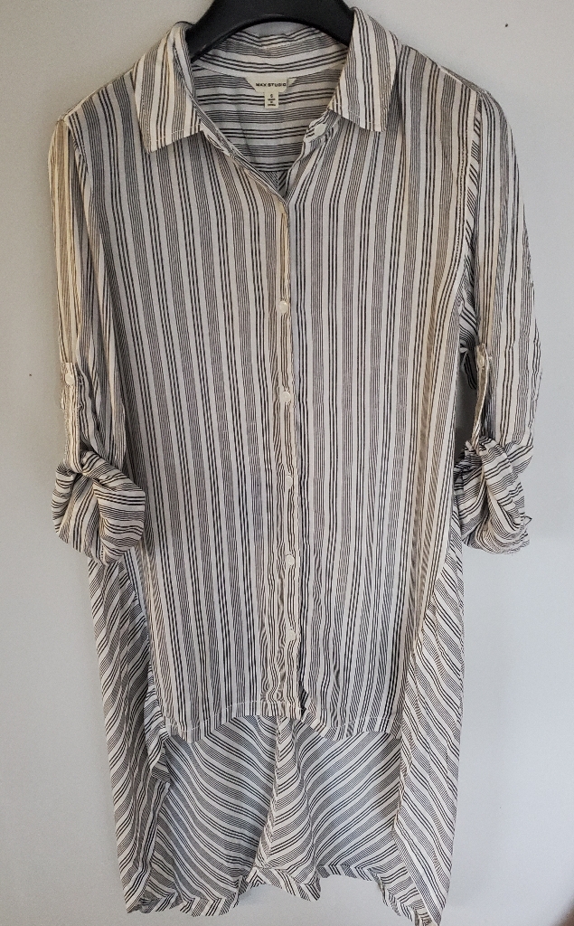 Max Studio High Low Button Down